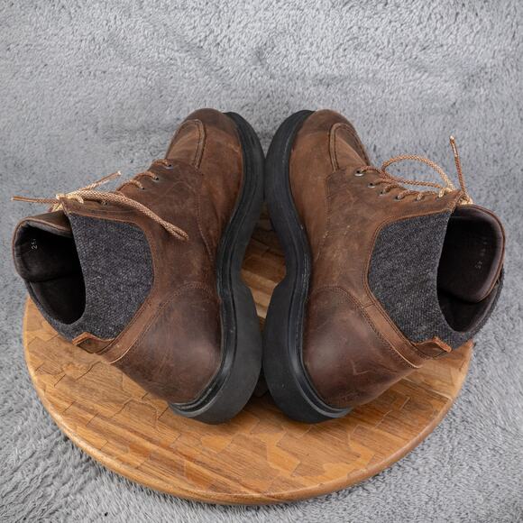 GEOX RESPIRA ‘AMPHIBIOX’ MENS BROWN NATURAL LEATHER BOOTS SIZE 45/12 $214 - Picture 6 of 9